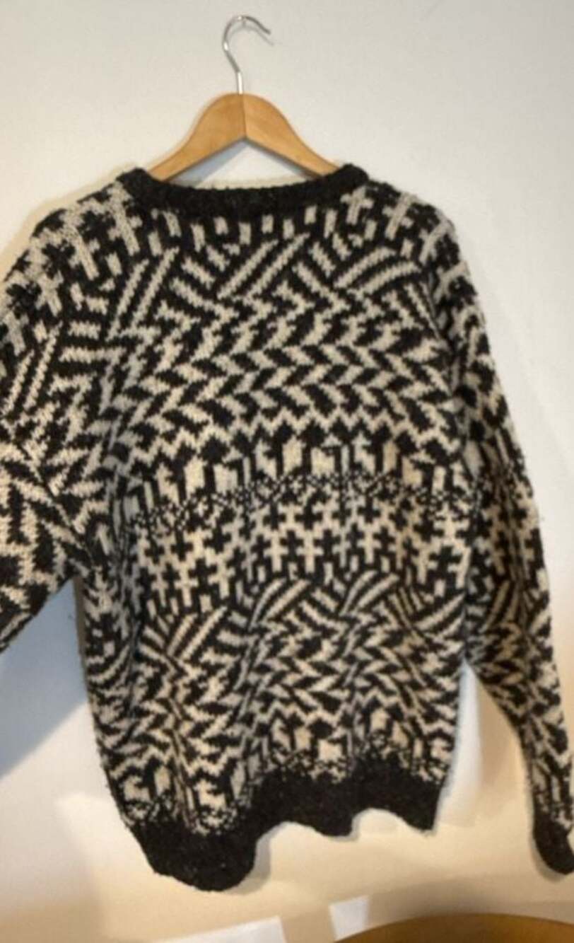 Authentic Issue Geometric Pattern Crew Neck Sweater - Picture 2 of 4
